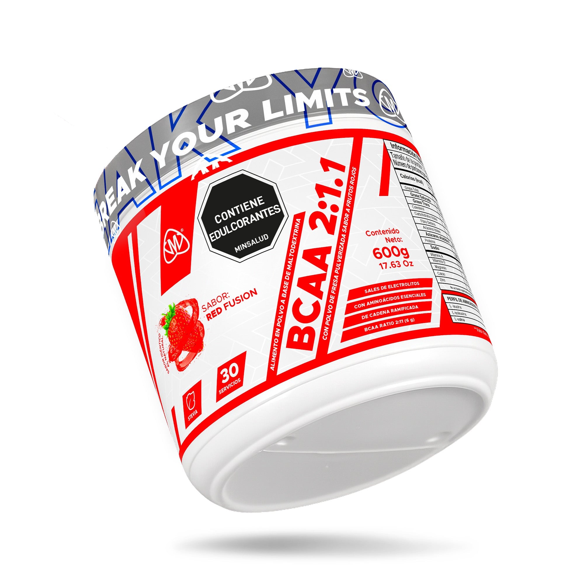 BCAA 2:1:1 IMN 600g - aminoácidos ramificados con electrolitos - IMN Nutrition - vista 2