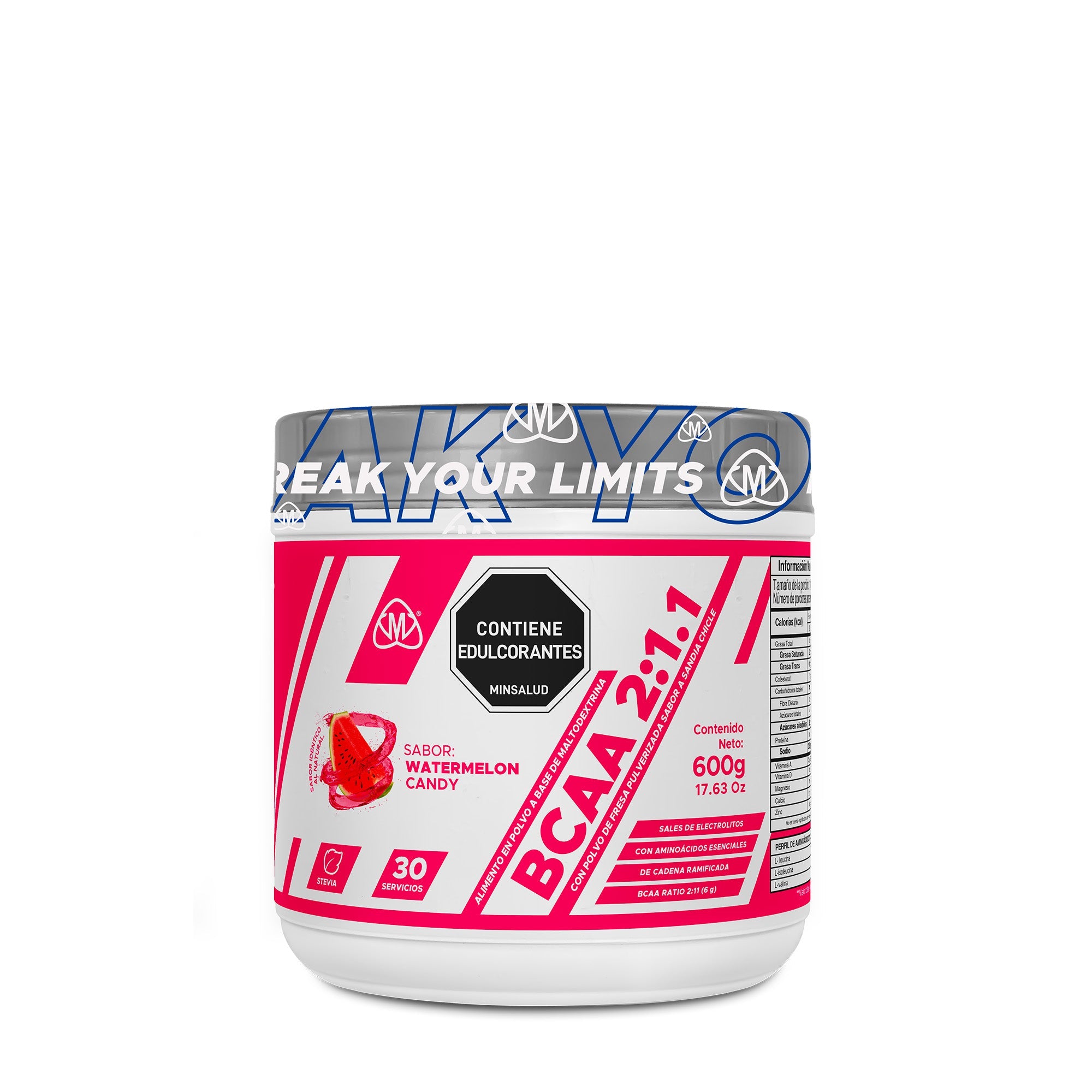 BCAA 2:1:1 IMN 600g - aminoácidos ramificados con electrolitos - IMN Nutrition - vista 6