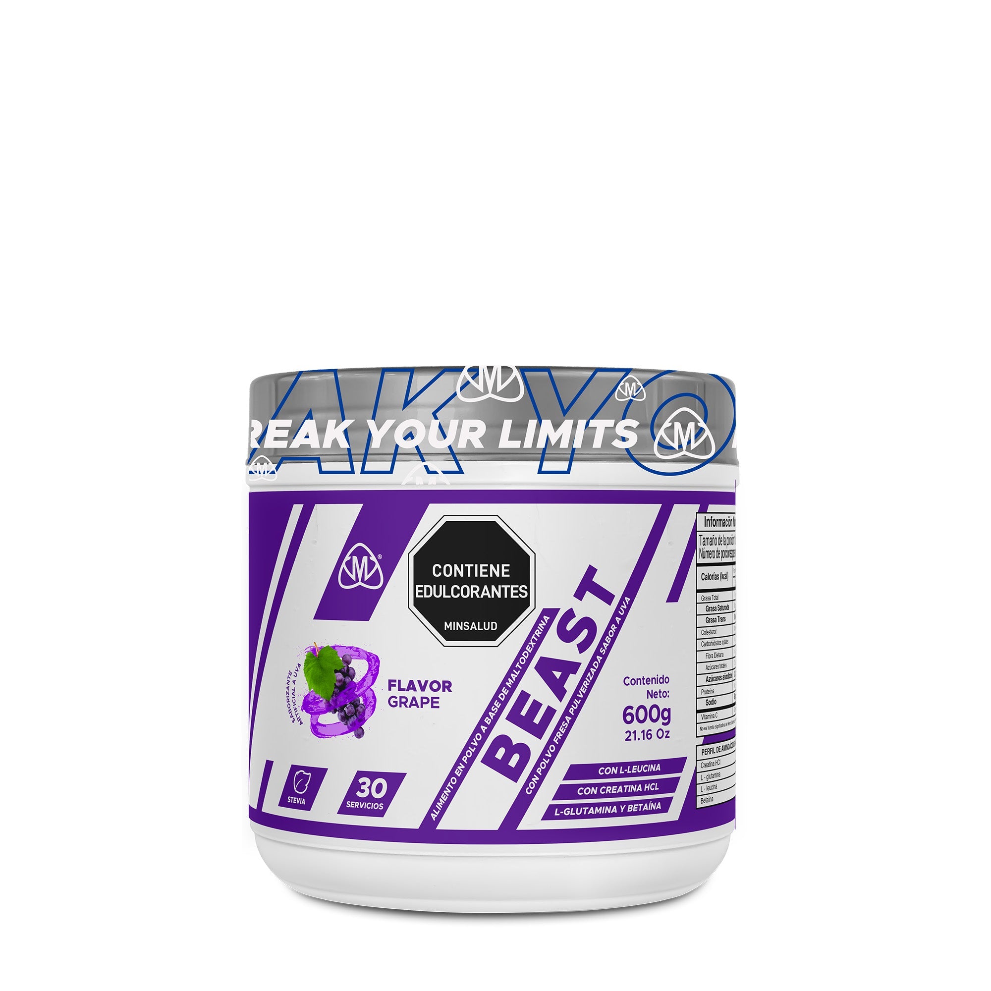 BEAST HCL IMN 600g - pre-entreno con cafeína y beta-alanina - IMN Nutrition - vista 1