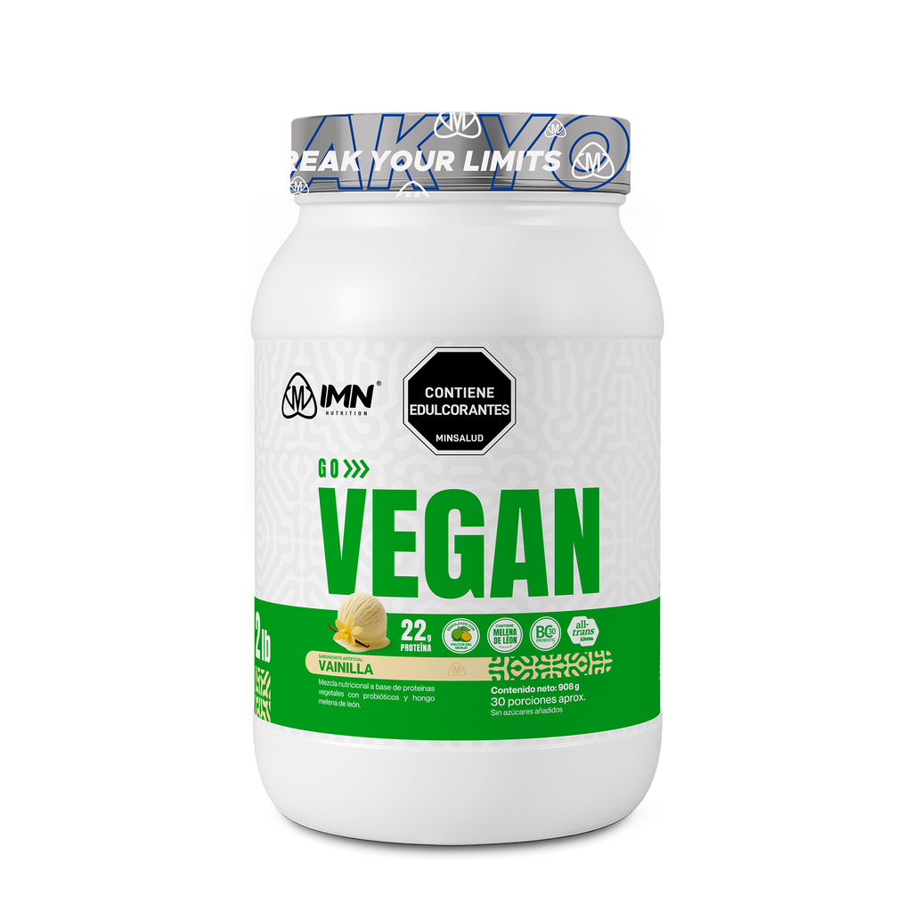 Go Vegan Protein IMN 2Lb - proteína vegetal sin lactosa - IMN Nutrition - vista 1