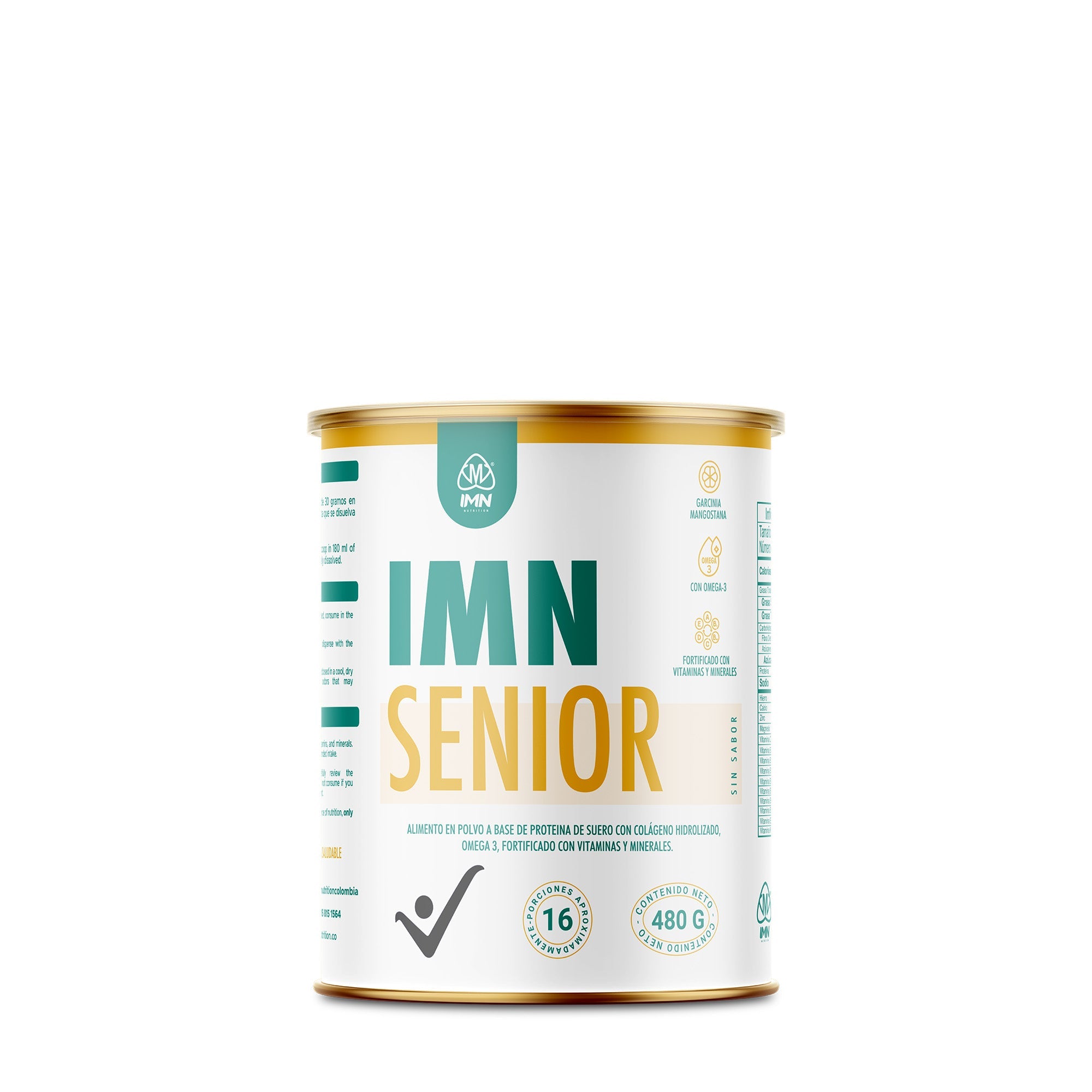 IMN Senior 480g - proteína para adultos mayores - IMN Nutrition Colombia - vista 1