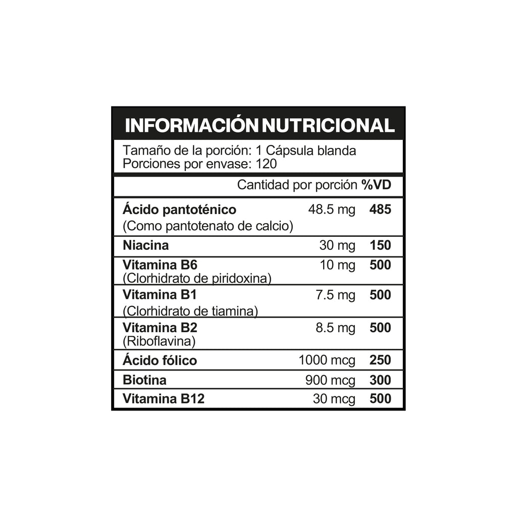 Vitaminas Complejo B IMN - 120 cápsulas - Suplemento dietario INVIMA - vista 4