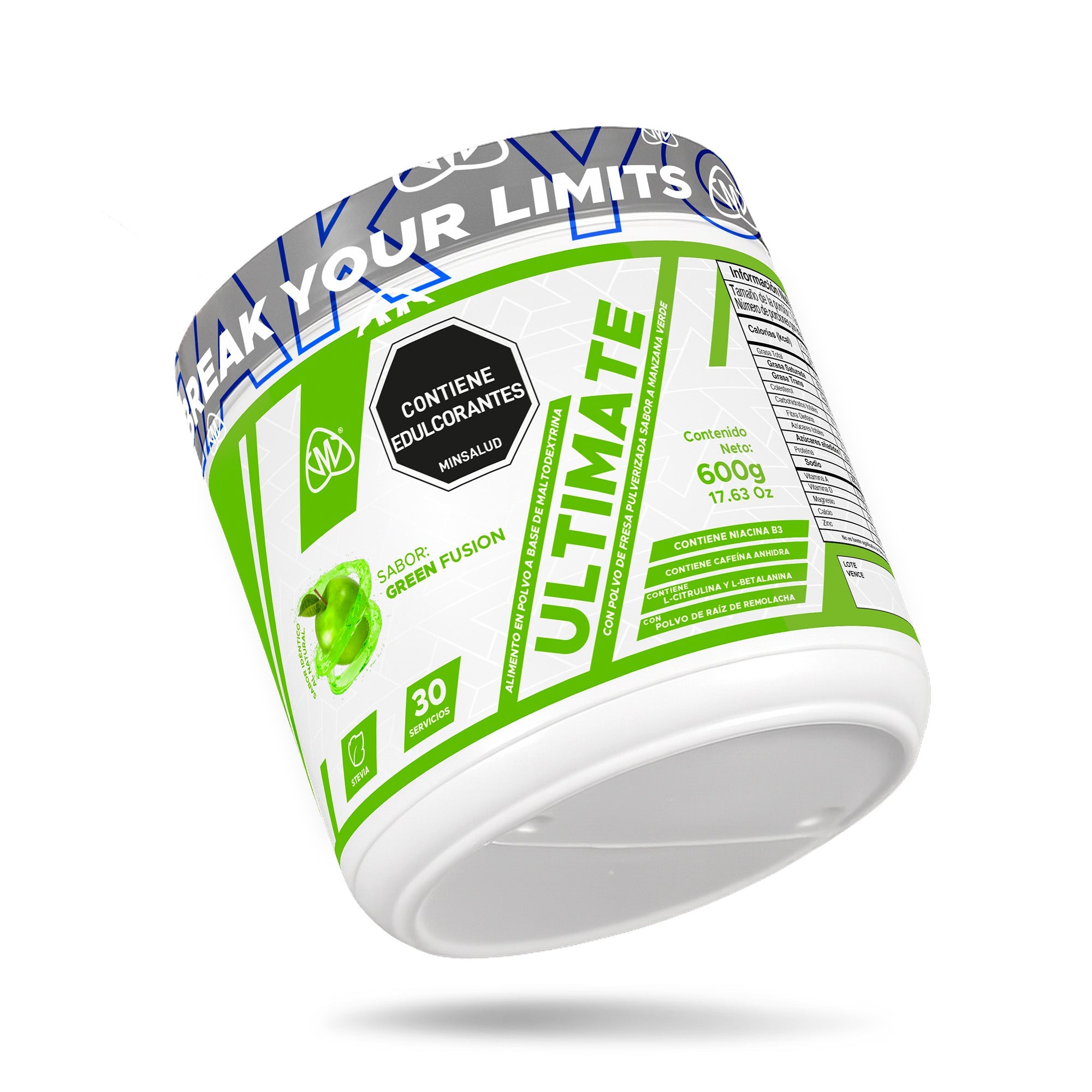 Ultimate IMN 600g - bebida energizante con cafeína y beta-alanina - vista 2