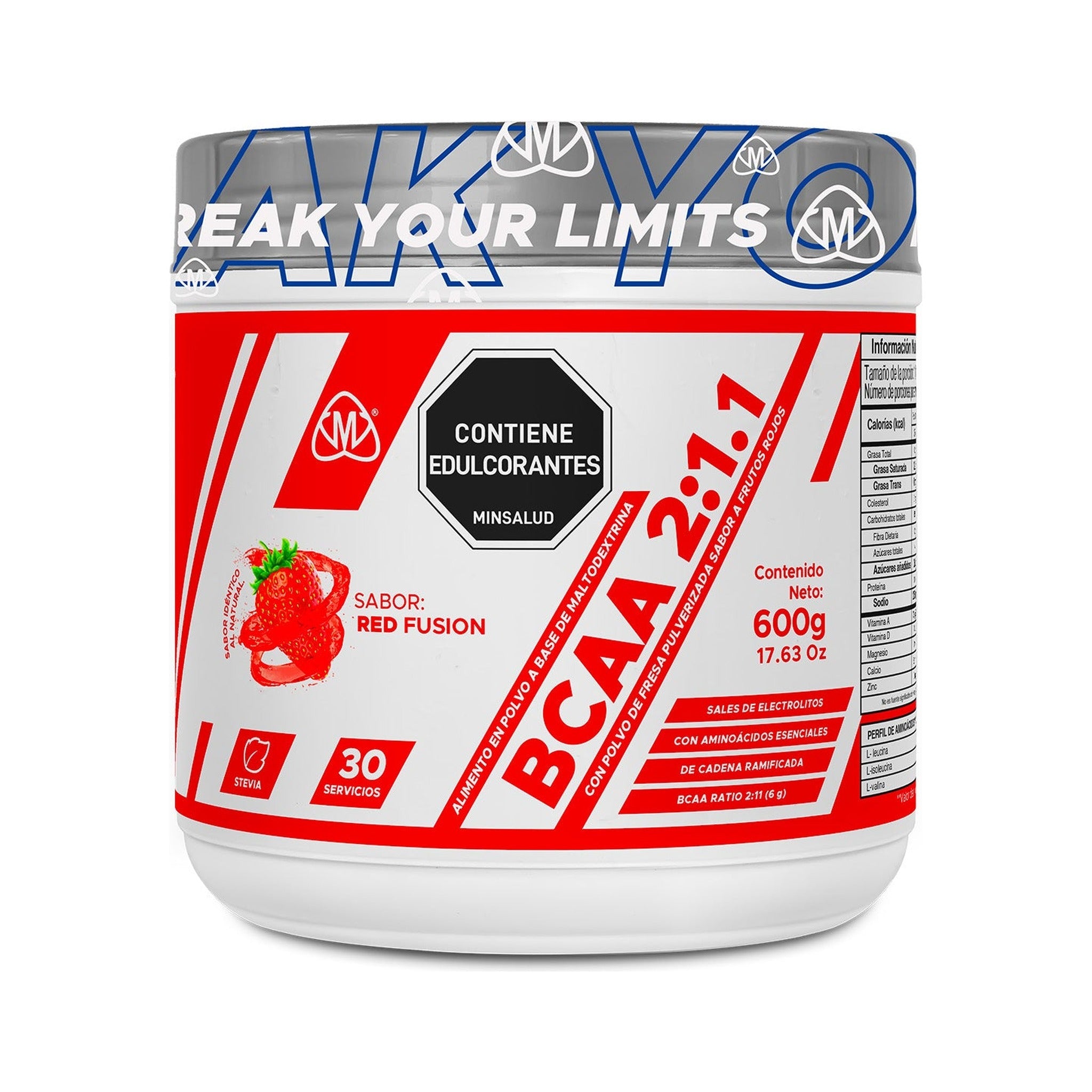 BCAA 2:1:1 IMN 600g - aminoácidos ramificados con electrolitos - IMN Nutrition - vista 1