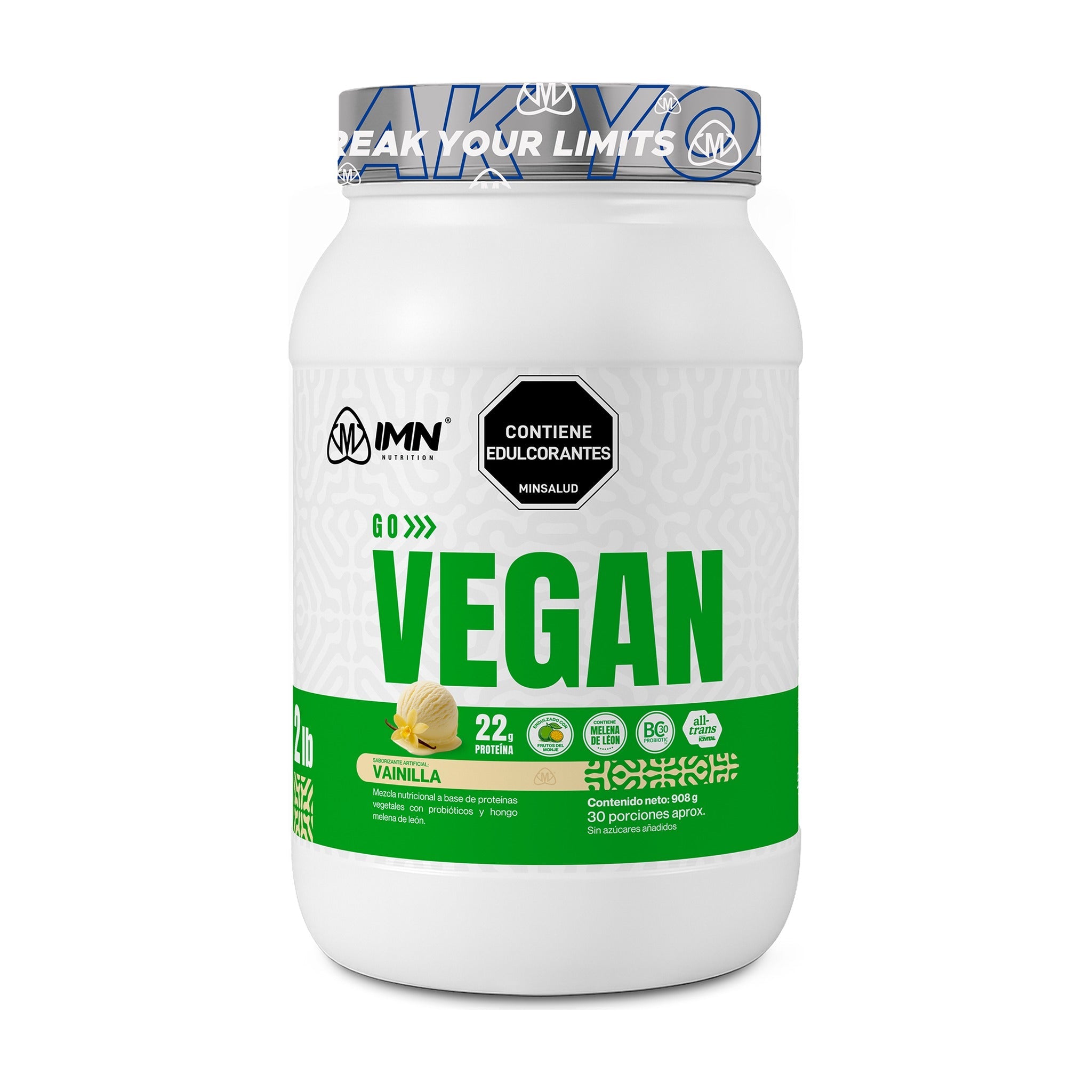 Go Vegan Protein IMN 2Lb - proteína vegetal sin lactosa - IMN Nutrition - vista 1