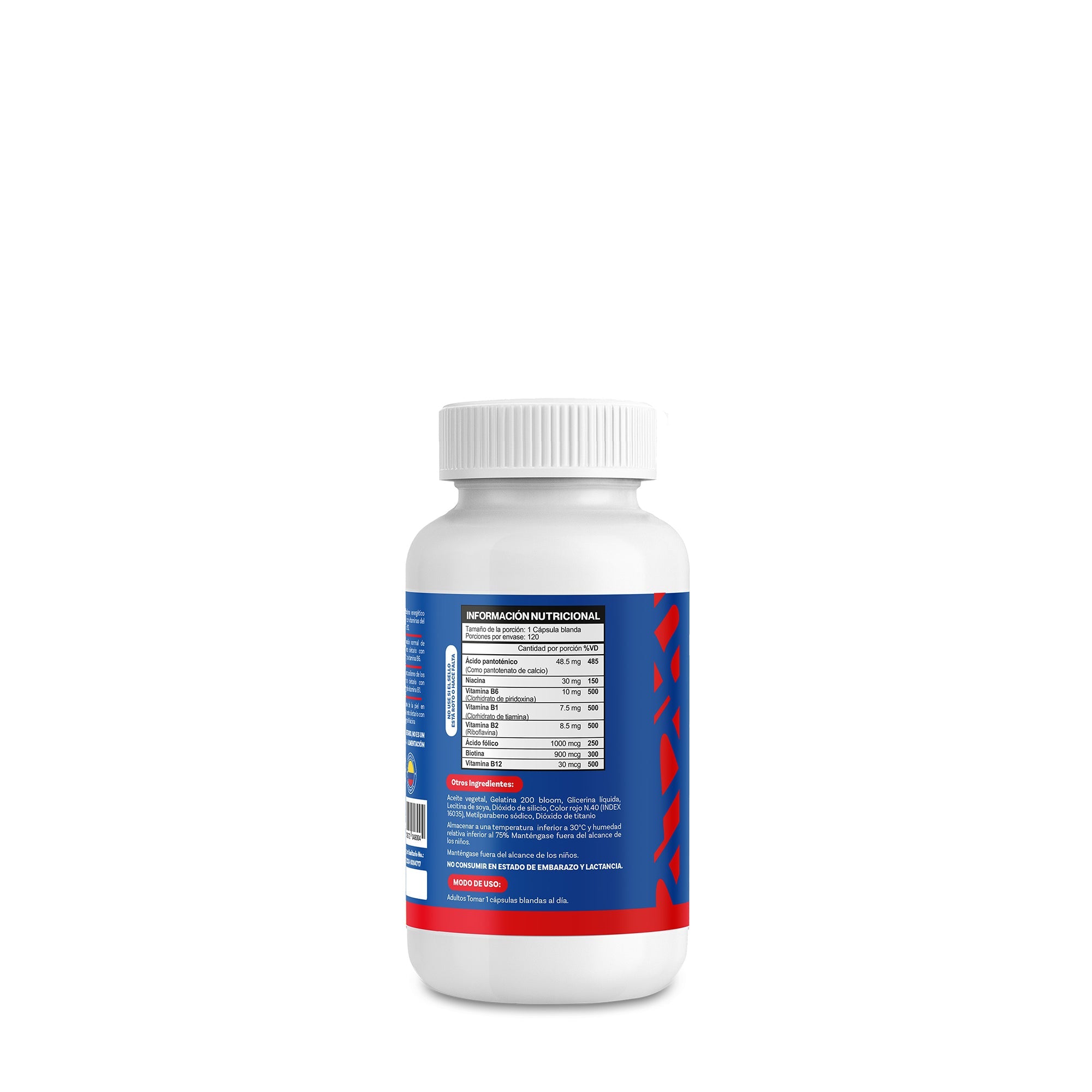 Vitaminas Complejo B IMN - 120 cápsulas - Suplemento dietario INVIMA - vista 2